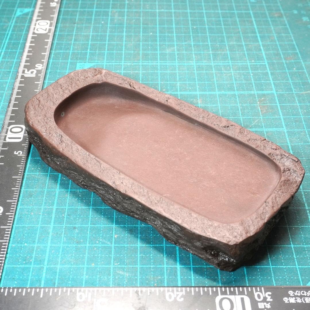 書道 硯 赤間硯 s01 赤間硯 昭竜山作 小型の硯 アート・写真